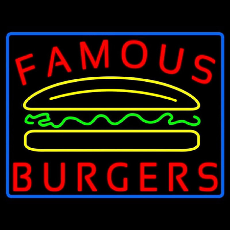 Famous Burgers Neonkyltti