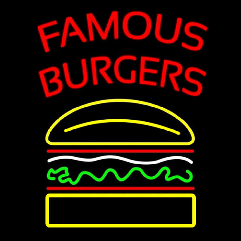 Famous Burgers Neonkyltti