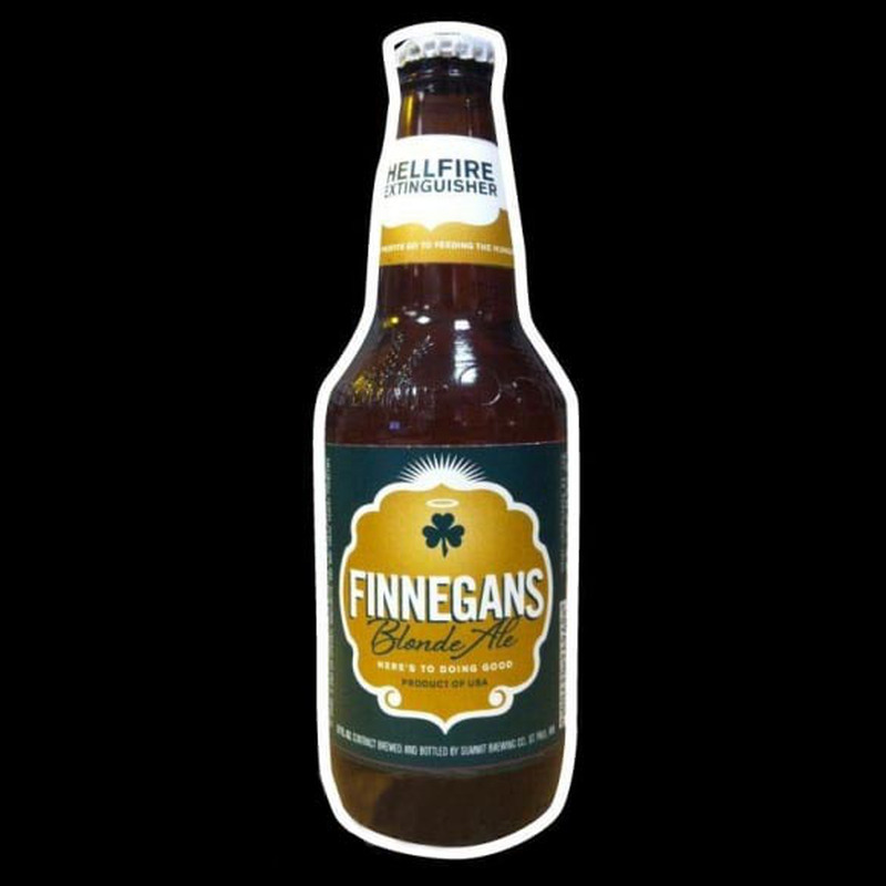 Finnegans Bottle Beer Sign Neonkyltti