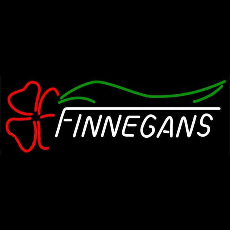 Finnegans With Clover Whiskey Beer Sign Neonkyltti