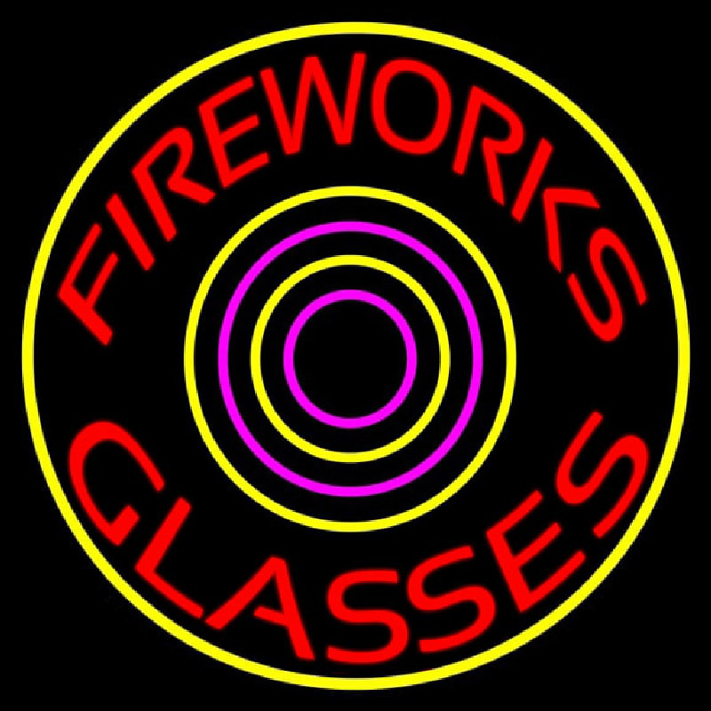 Fire Work Glasses 2 Neonkyltti