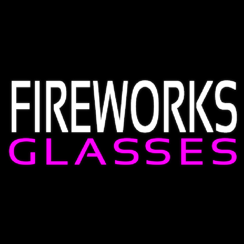 Fire Work Glasses Neonkyltti