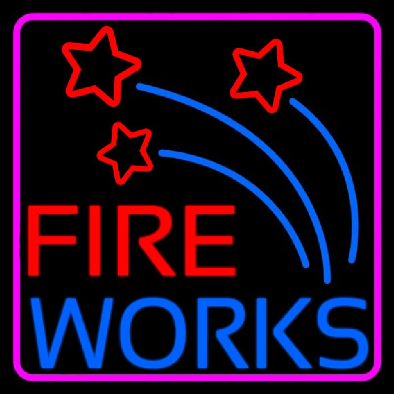 Fire Work Multi Color 1 Neonkyltti