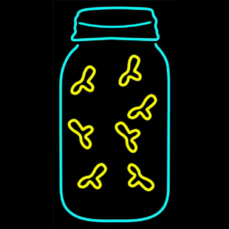 Fireflies In A Jar Neonkyltti
