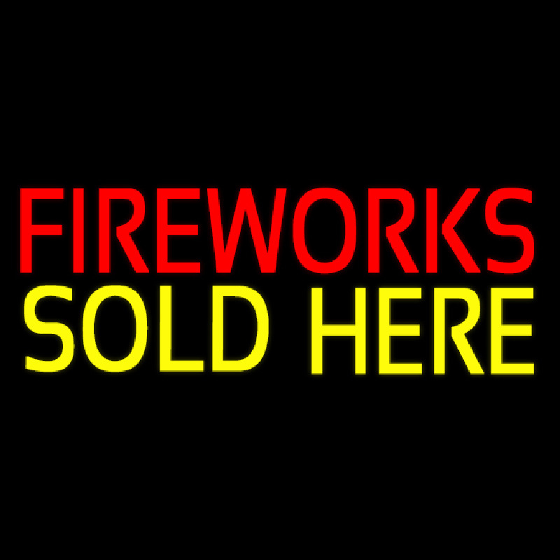 Fireworks Sold Here Neonkyltti