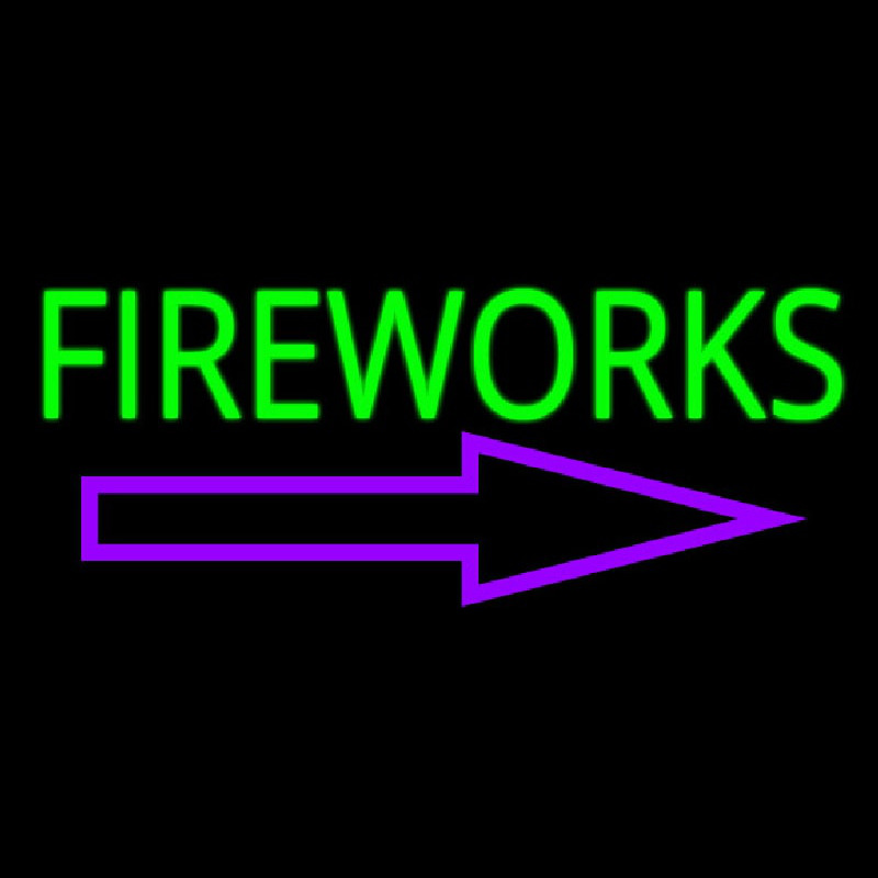 Fireworks With Arrow 1 Neonkyltti