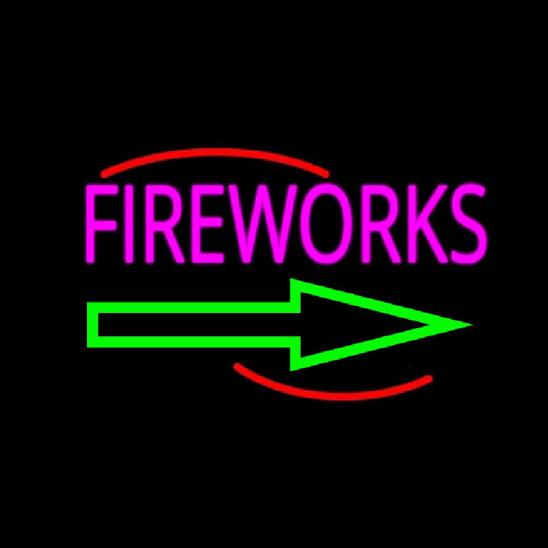 Fireworks With Arrow 2 Neonkyltti