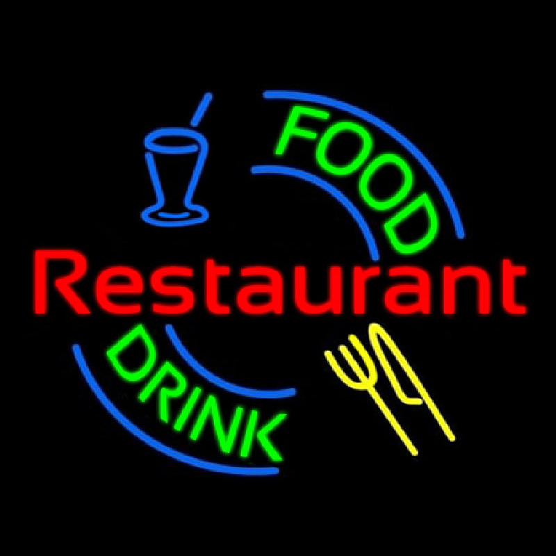 Food And Drink Restaurant Logo Neonkyltti