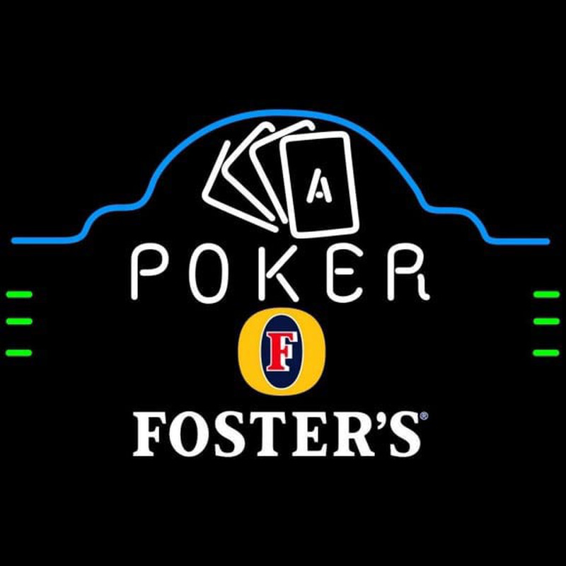 Fosters Poker Ace Cards Beer Sign Neonkyltti