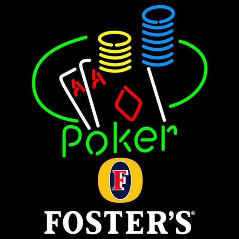 Fosters Poker Ace Coin Table Beer Sign Neonkyltti