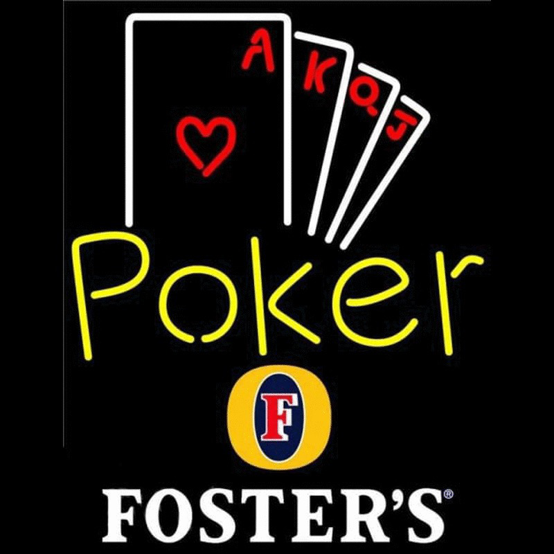 Fosters Poker Ace Series Beer Sign Neonkyltti