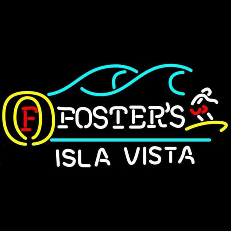 Fosters Surfer Isla Vista Beer Sign Neonkyltti