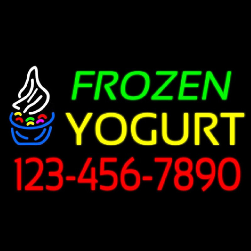 Frozen Yogurt With Phone Number Neonkyltti