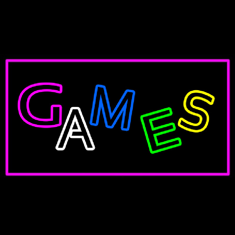 Games Rectangle Purple Neonkyltti