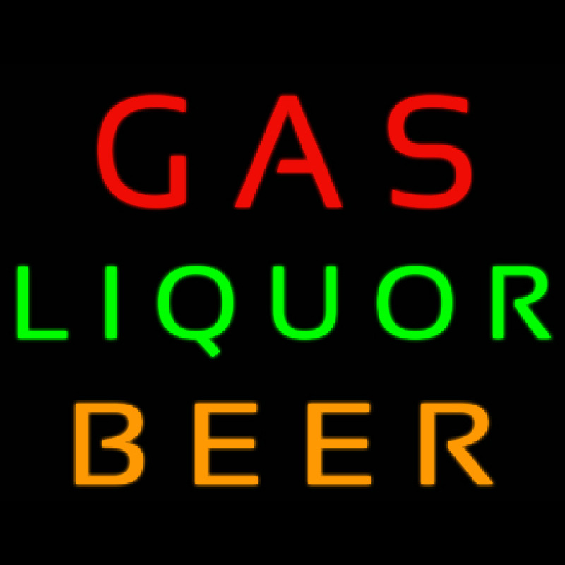 Gas Liquor Beer Neonkyltti