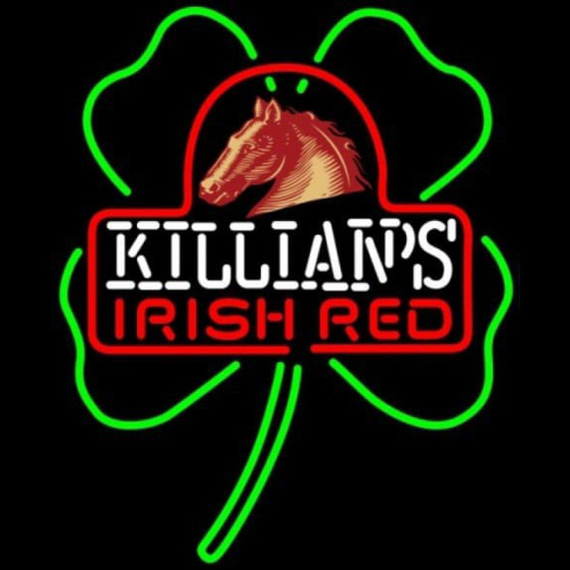 George Killians Irish Red Shamrock Beer Sign Neonkyltti