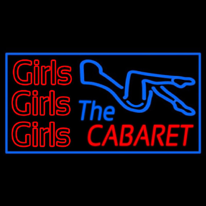 Girls Girls Girls The Cabaret Girl Logo Neonkyltti