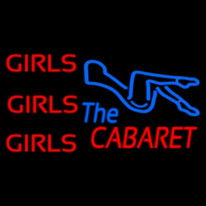 Girls Girls Girls The Cabaret Girl Logo Neonkyltti
