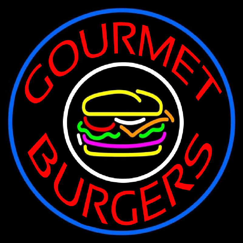 Gourmet Burgers Circle Neonkyltti