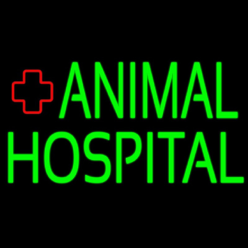 Green Animal Hospital Logo 2 Neonkyltti