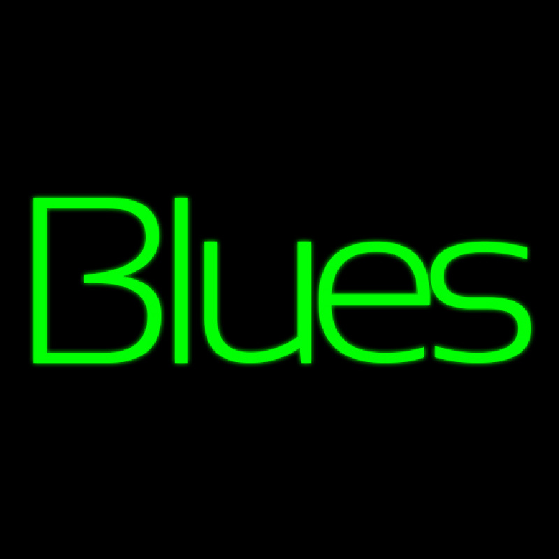 Green Blues Cursive 1 Neonkyltti