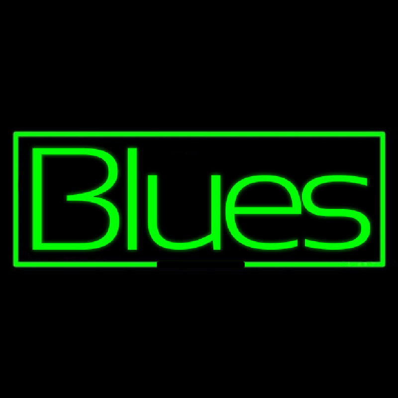 Green Blues Cursive Neonkyltti