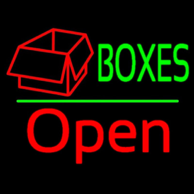 Green Bo es Red Logo With Open 2 Neonkyltti