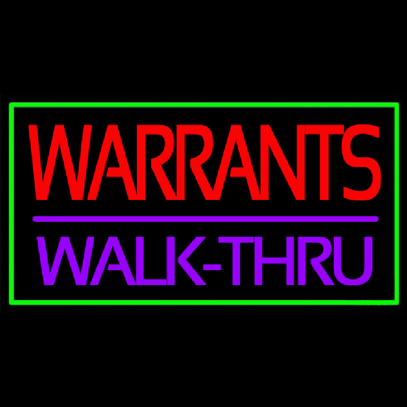 Green Border Warrants Walk Thru Neonkyltti