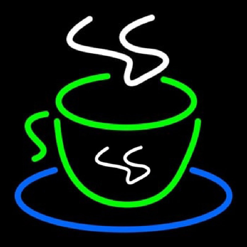 Green Coffee Cup Neonkyltti