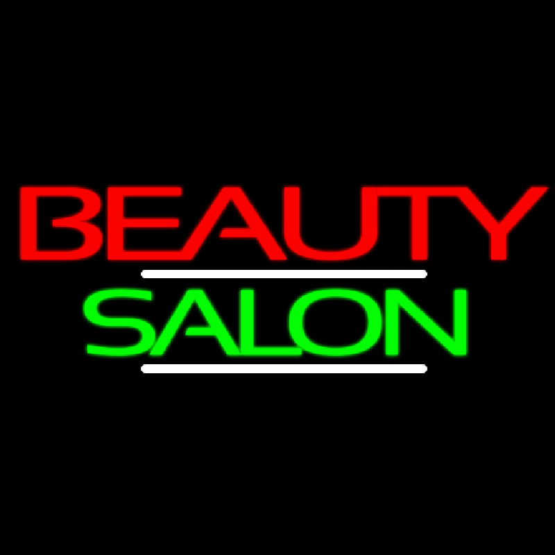 Green Cursive Beauty Block Salon Neonkyltti