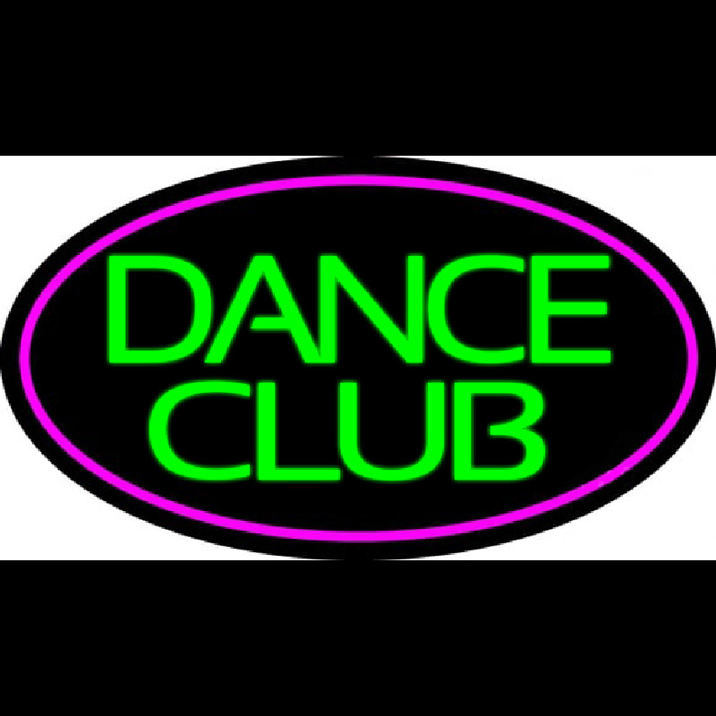 Green Dance Club Pink Border Neonkyltti