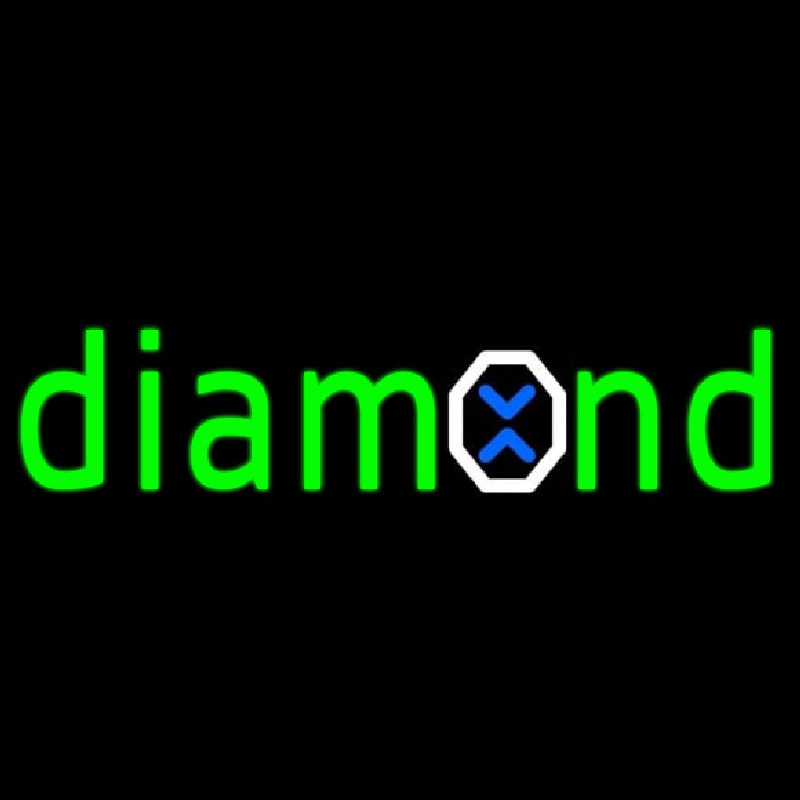 Green Diamond Logo Neonkyltti