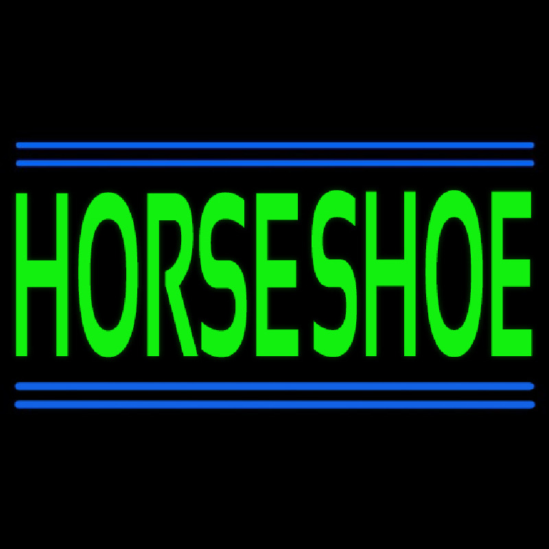 Green Horseshoe Block Neonkyltti