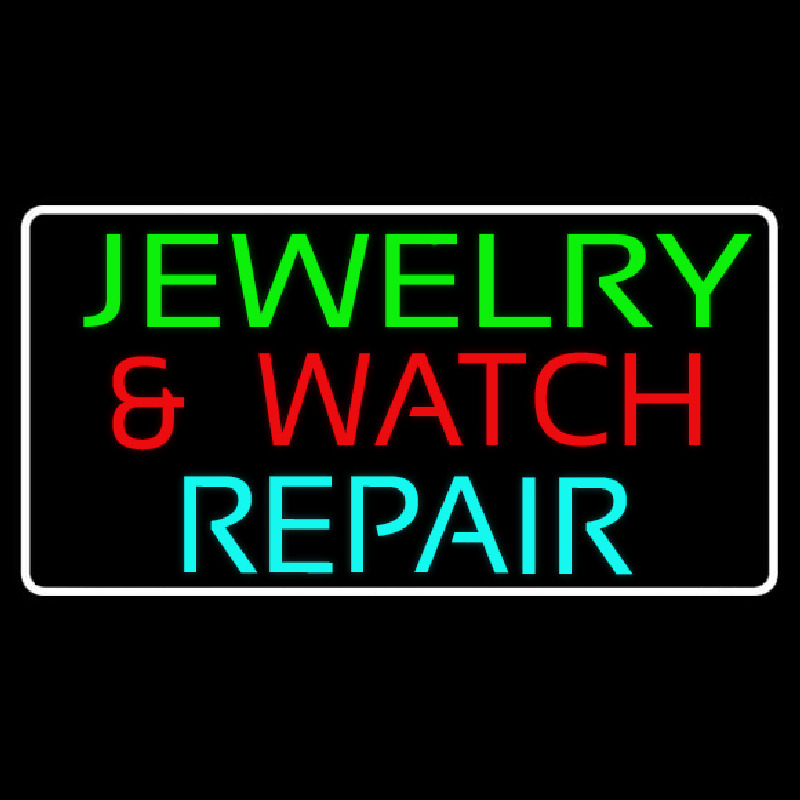 Green Jewelry And Watch Repair Block Neonkyltti