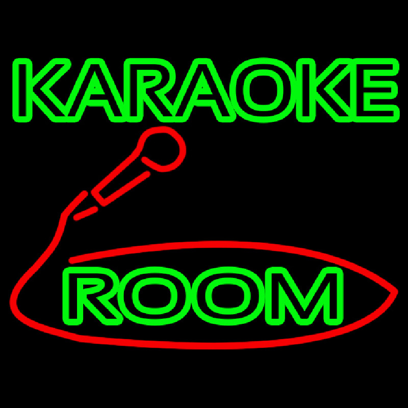 Green Karaoke Rooms Neonkyltti