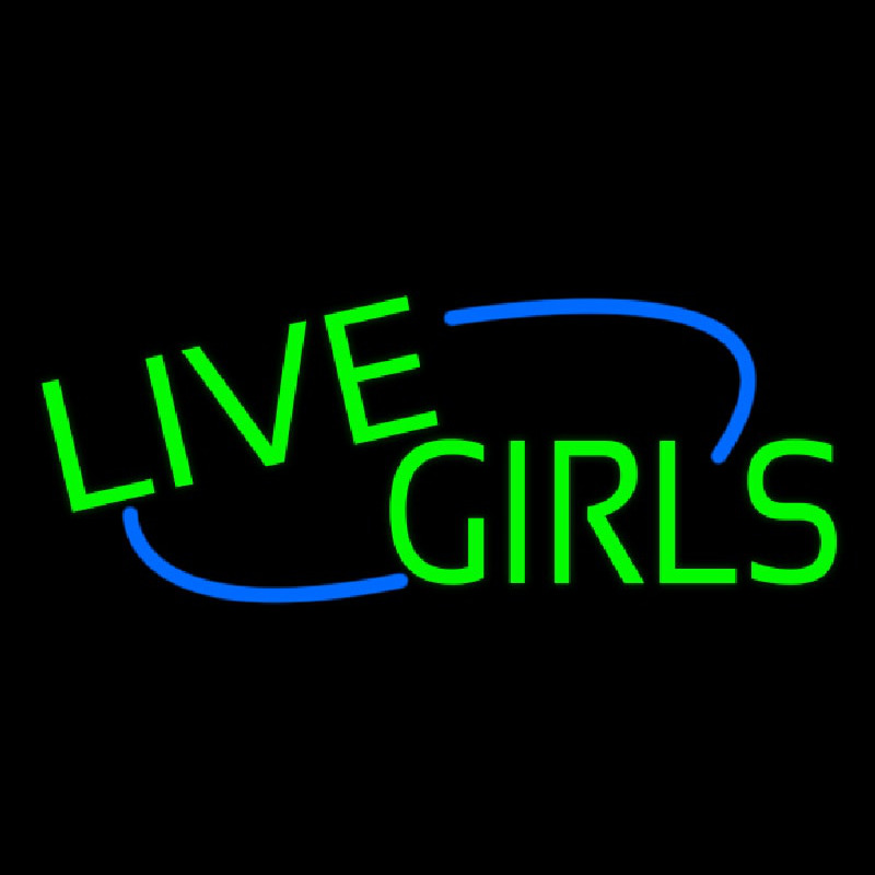 Green Live Girls Neonkyltti