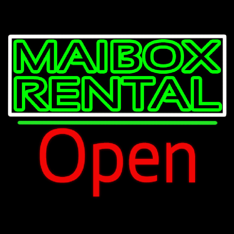 Green Mailbo  Rental Block With Open 2 Neonkyltti