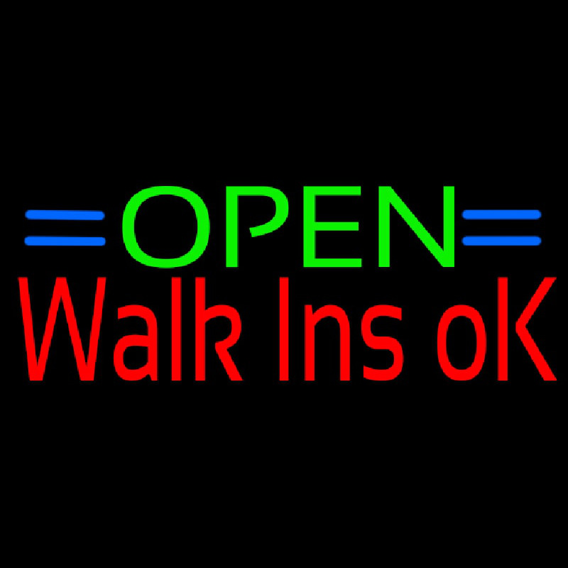 Green Open Red Walk Ins Open Neonkyltti