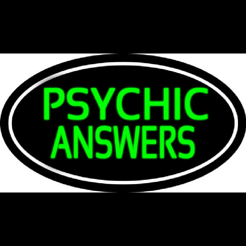 Green Psychic Answers White Border Neonkyltti