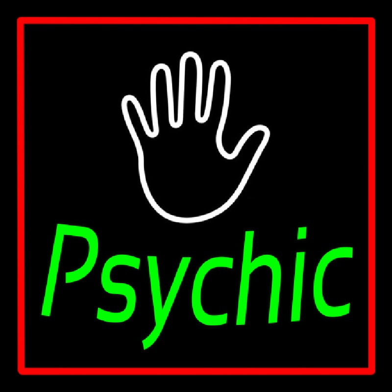 Green Psychic With Red Border Neonkyltti