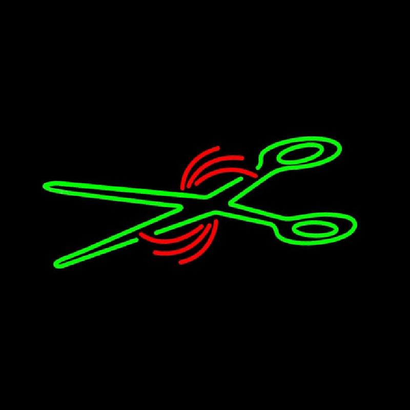 Green Scissor Logo Neonkyltti