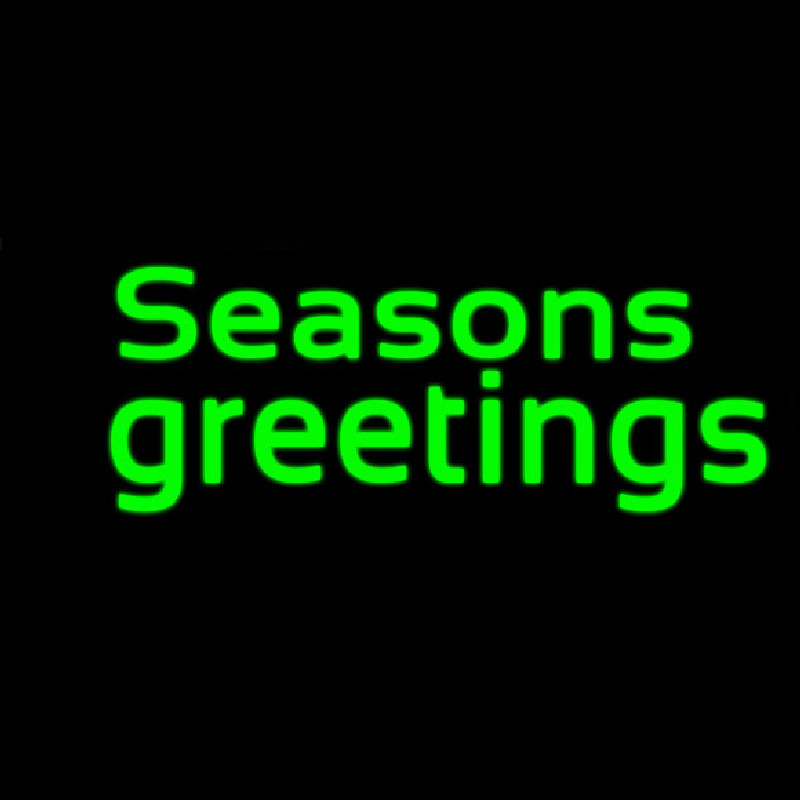 Green Seasons Greetings Neonkyltti