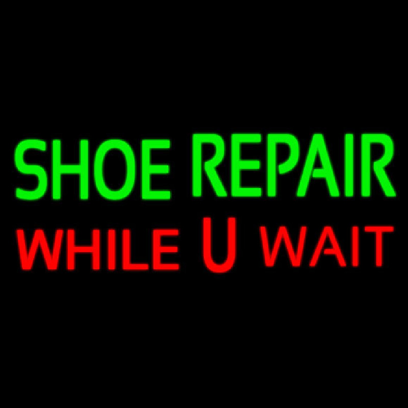 Green Shoe Repair Red While You Wait Neonkyltti