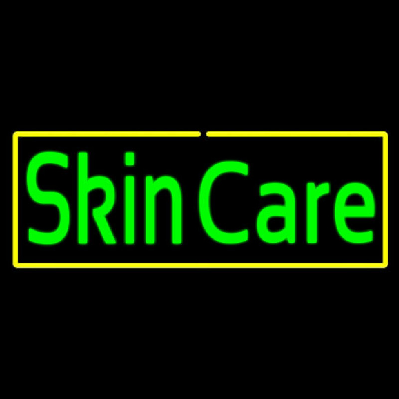 Green Skin Care Yellow Border Neonkyltti