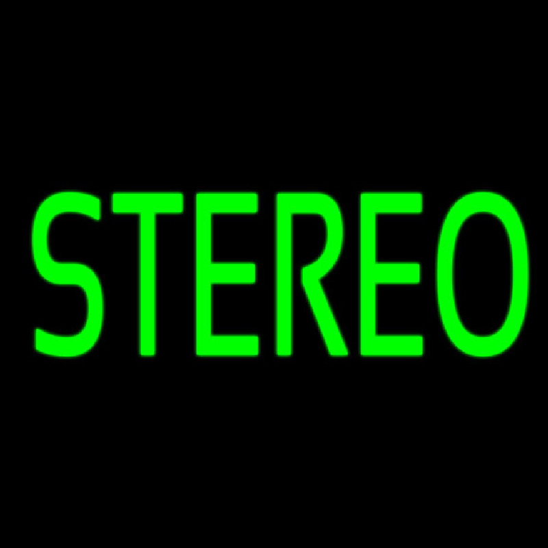 Green Stereo Block 2 Neonkyltti