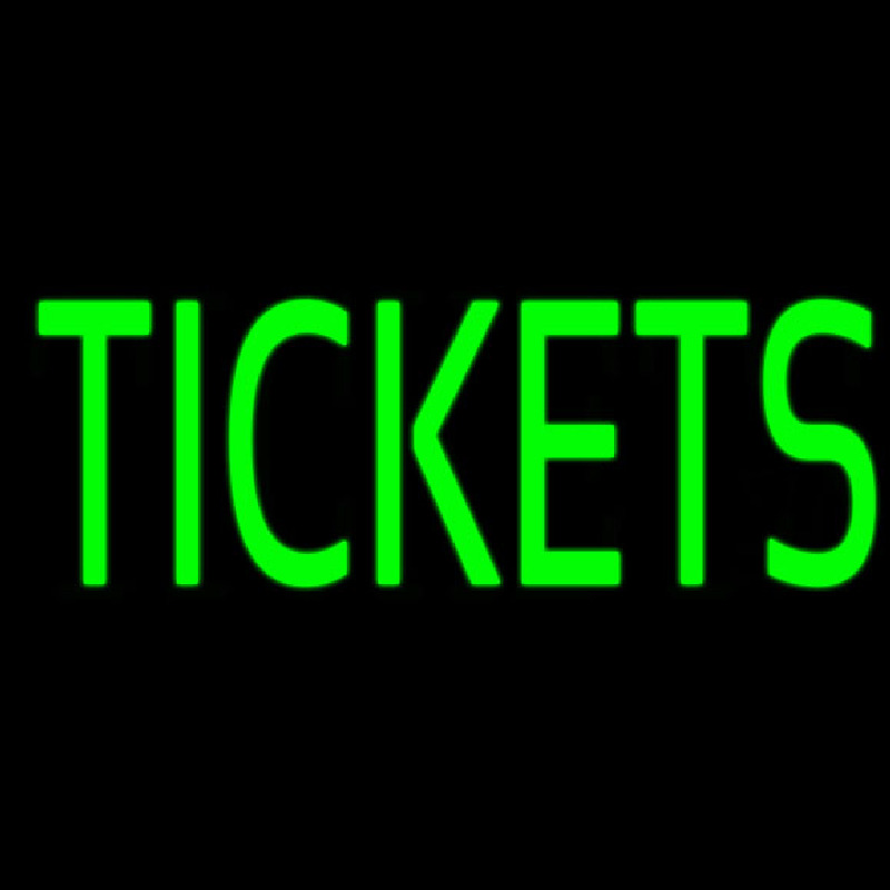 Green Tickets Block Neonkyltti