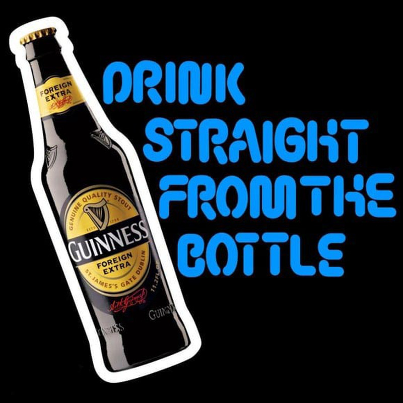 Guinness Bottole Beer Sign Neonkyltti