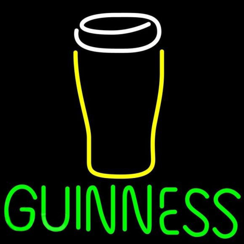 Guinness Glass 2 Beer Sign Neonkyltti