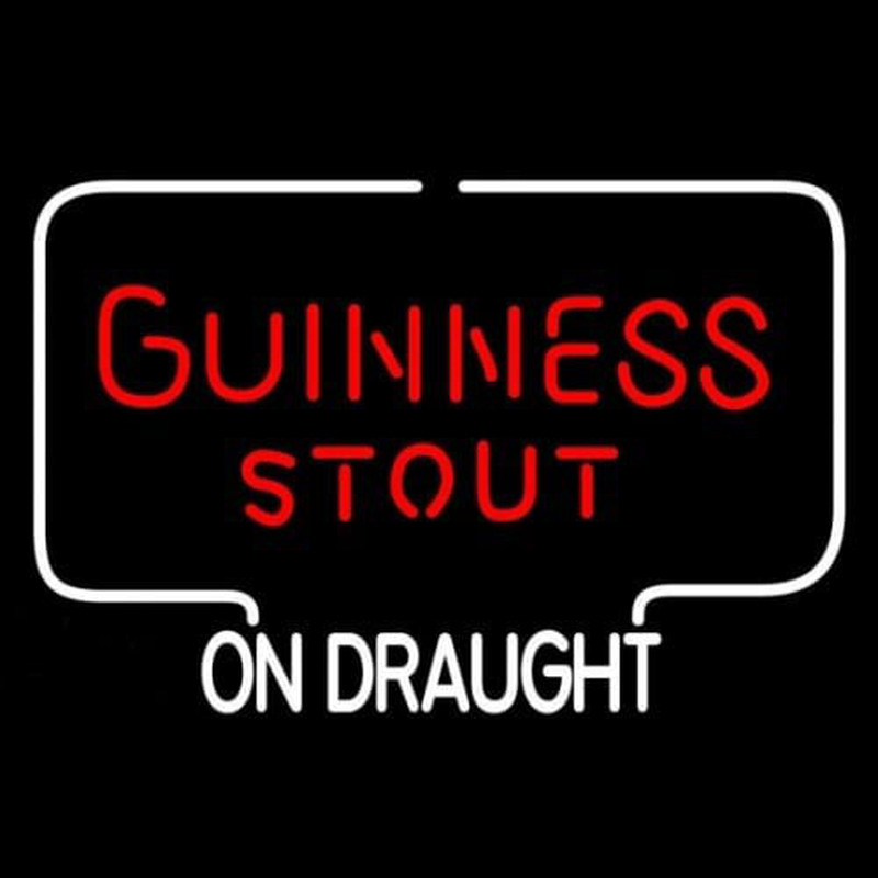 Guinness Stout ON DRAUGHT Neonkyltti