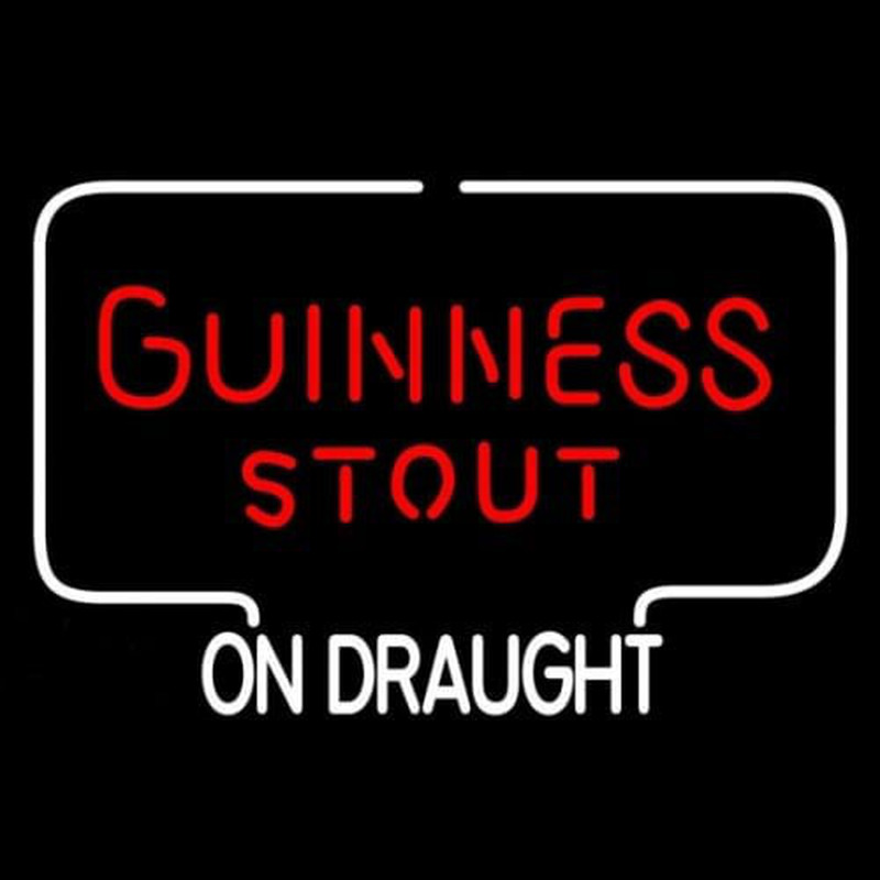 Guinness Stout ON DRAUGHT Neonkyltti